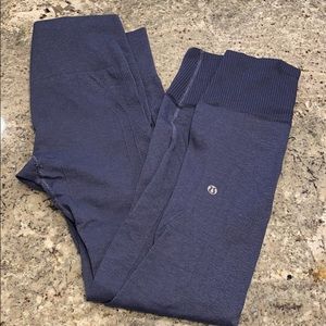 Blue lululemon seamless winter pants